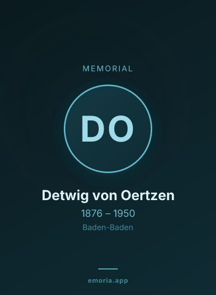 Memorial portrait of Detwig von Oertzen