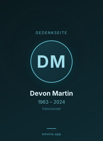 Gedenkportrait von Devon Martin