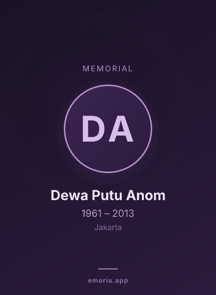 Memorial portrait of Dewa Putu Anom