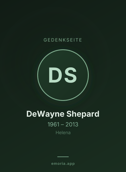 Gedenkportrait von DeWayne Shepard