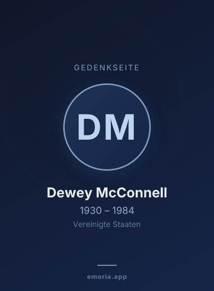 Gedenkportrait von Dewey McConnell