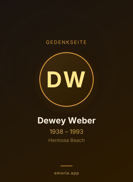 Gedenkportrait von Dewey Weber