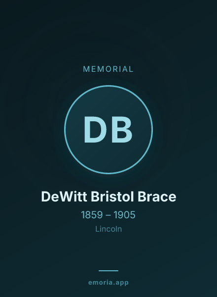 Memorial portrait of DeWitt Bristol Brace