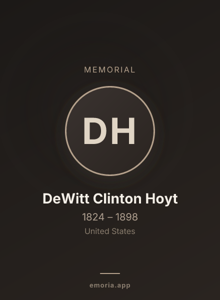 Memorial portrait of DeWitt Clinton Hoyt