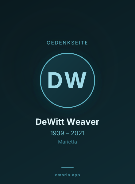 Gedenkportrait von DeWitt Weaver
