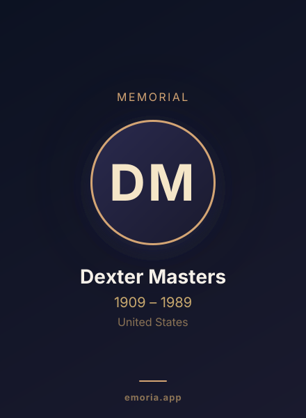 Memorial portrait of Dexter Masters