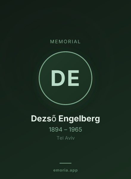 Memorial portrait of Dezső Engelberg