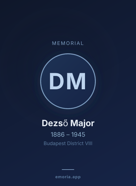 Memorial portrait of Dezső Major