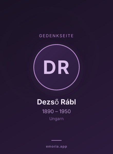 Gedenkportrait von Dezső Rábl