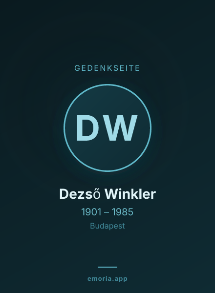 Gedenkportrait von Dezső Winkler