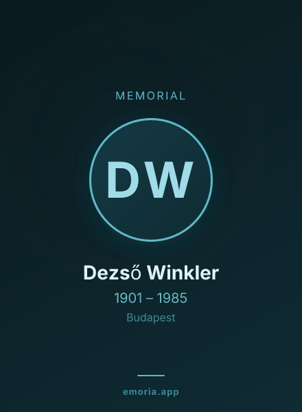 Memorial portrait of Dezső Winkler