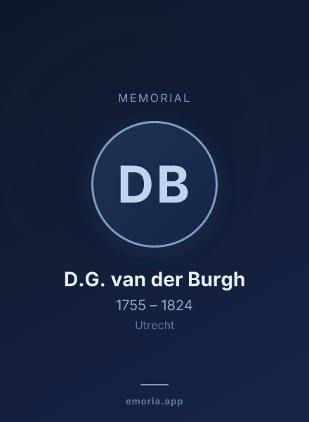Memorial portrait of D.G. van der Burgh