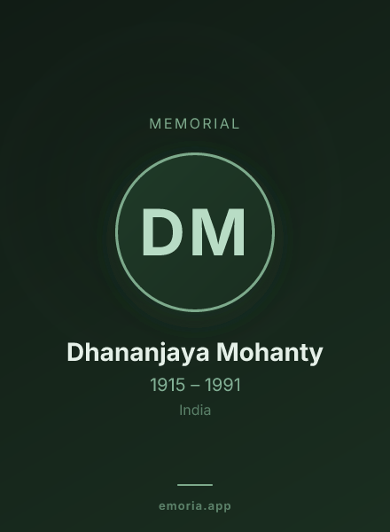 Memorial portrait of Dhananjaya Mohanty