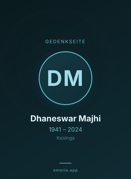 Gedenkportrait von Dhaneswar Majhi