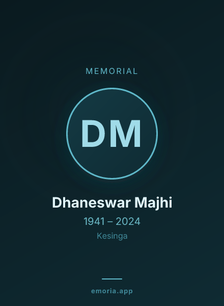 Memorial portrait of Dhaneswar Majhi
