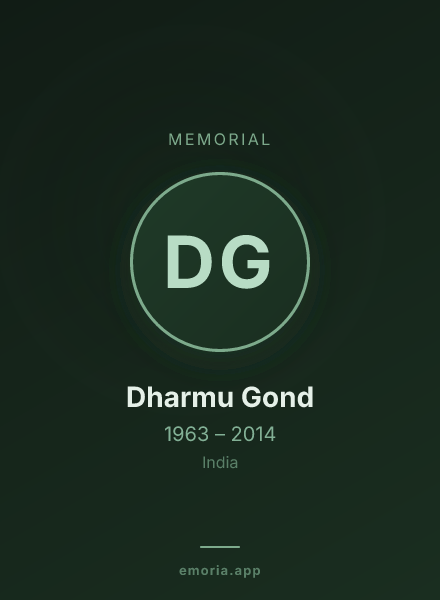 Memorial portrait of Dharmu Gond