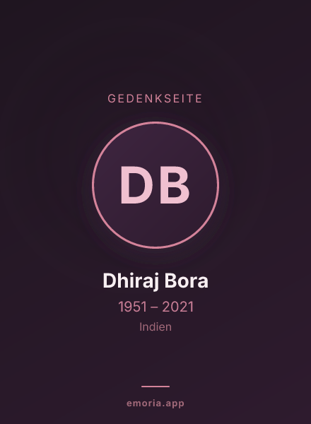 Gedenkportrait von Dhiraj Bora