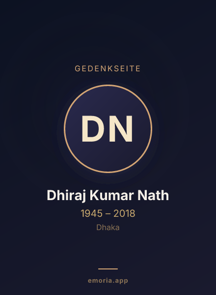 Gedenkportrait von Dhiraj Kumar Nath