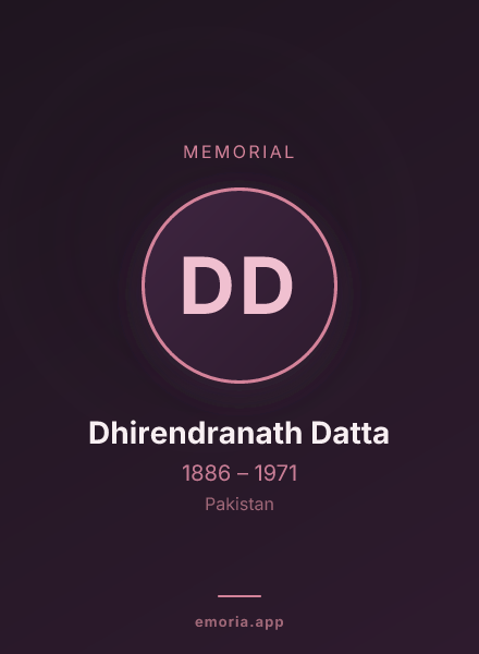 Memorial portrait of Dhirendranath Datta