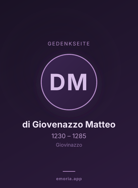 Gedenkportrait von di Giovenazzo Matteo