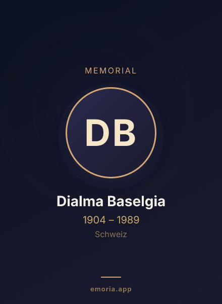 Memorial portrait of Dialma Baselgia