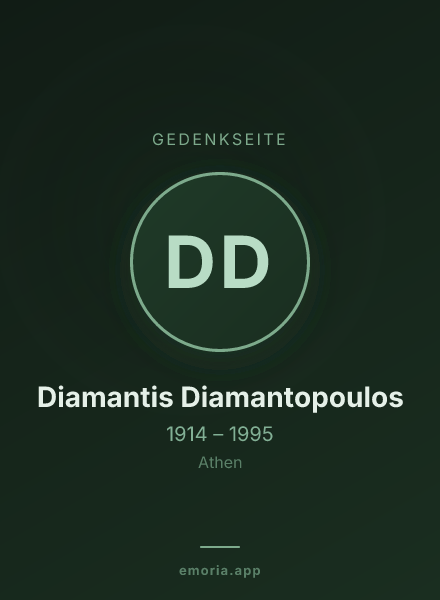 Gedenkportrait von Diamantis Diamantopoulos