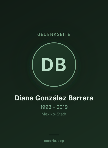 Gedenkportrait von Diana González Barrera