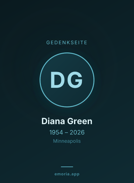 Gedenkportrait von Diana Green