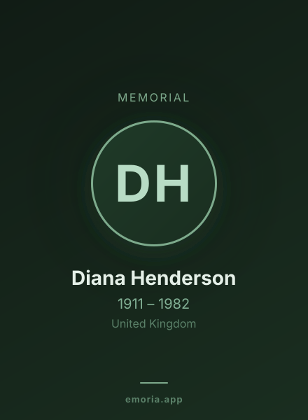 Memorial portrait of Diana Henderson