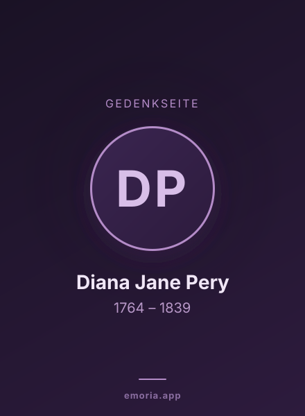 Gedenkportrait von Diana Jane Pery
