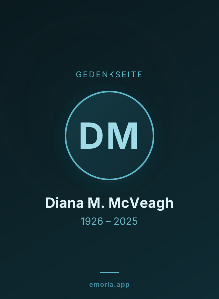 Gedenkportrait von Diana M. McVeagh