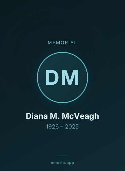 Memorial portrait of Diana M. McVeagh