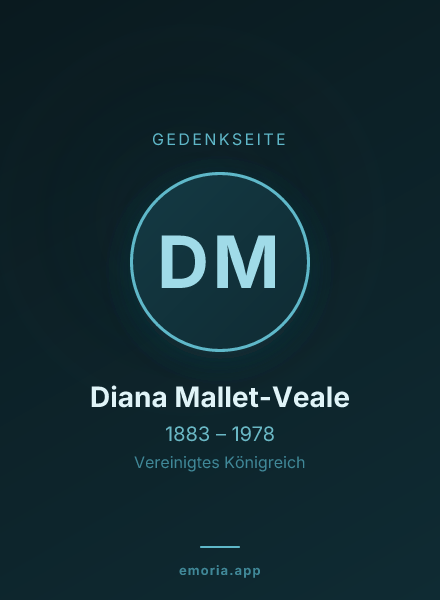 Gedenkportrait von Diana Mallet-Veale