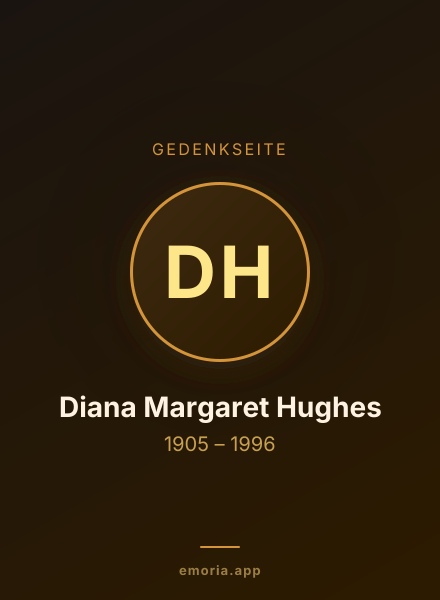 Gedenkportrait von Diana Margaret Hughes