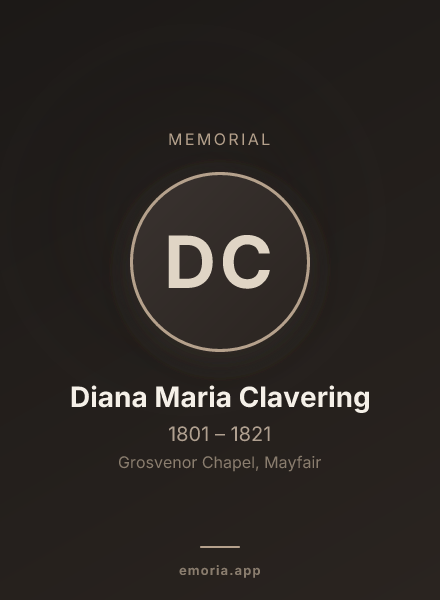Memorial portrait of Diana Maria Clavering