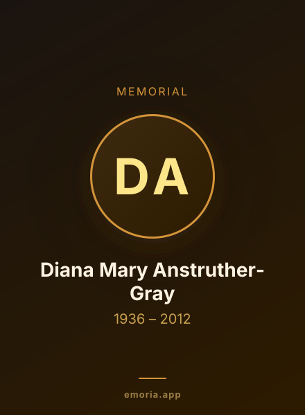 Memorial portrait of Diana Mary Anstruther-Gray