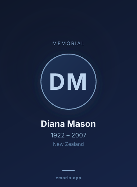 Memorial portrait of Diana Mason