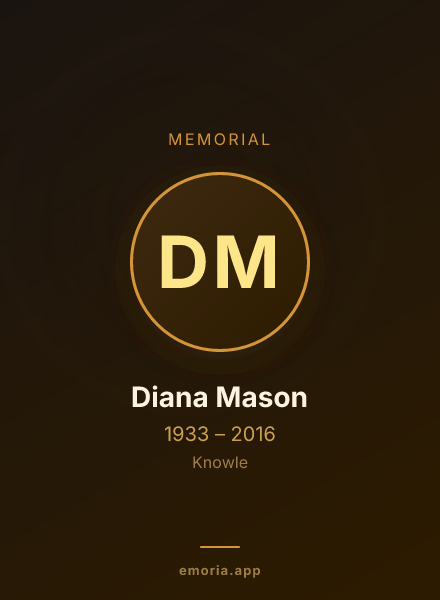 Memorial portrait of Diana Mason