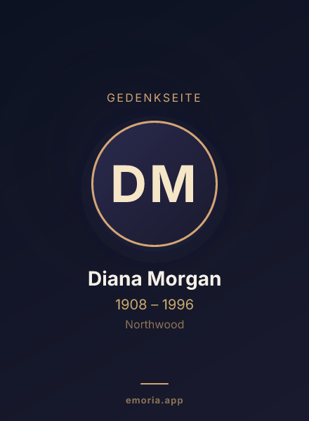 Gedenkportrait von Diana Morgan