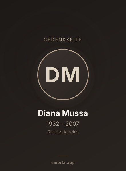 Gedenkportrait von Diana Mussa
