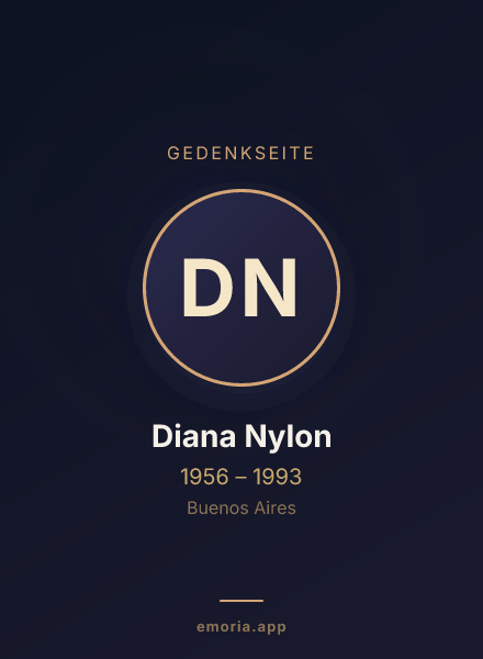 Gedenkportrait von Diana Nylon