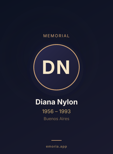 Memorial portrait of Diana Nylon