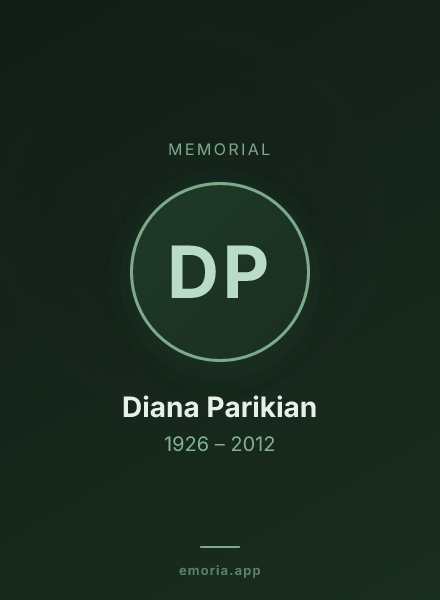 Memorial portrait of Diana Parikian