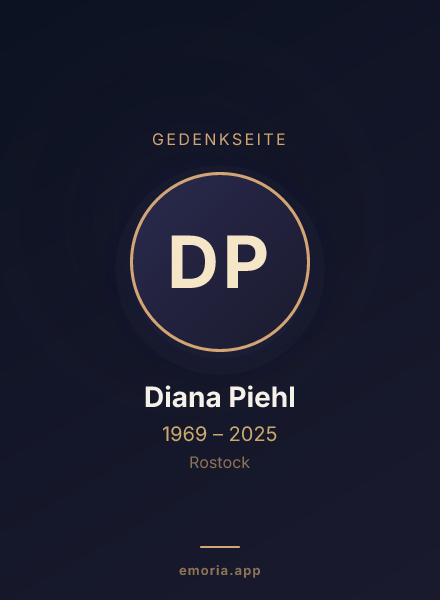 Gedenkportrait von Diana Piehl