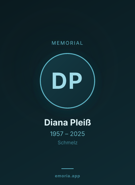 Memorial portrait of Diana Pleiß
