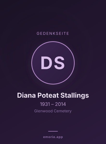 Gedenkportrait von Diana Poteat Stallings