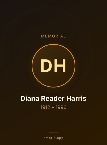 Memorial portrait of Diana Reader Harris