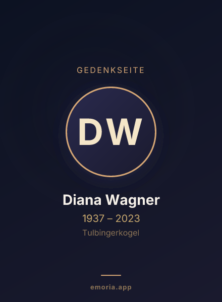Gedenkportrait von Diana Wagner