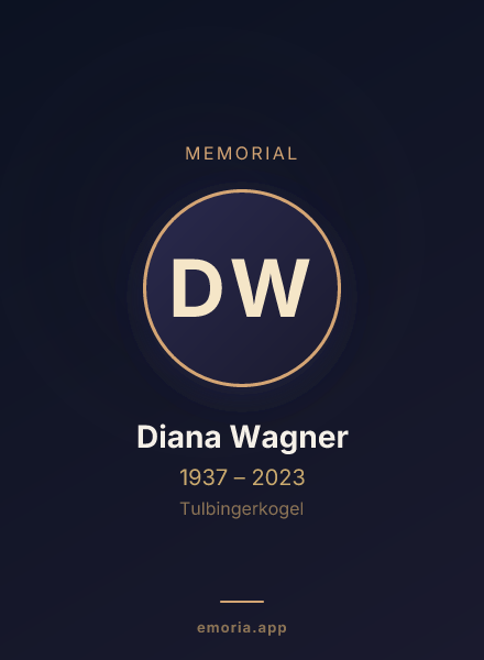 Memorial portrait of Diana Wagner