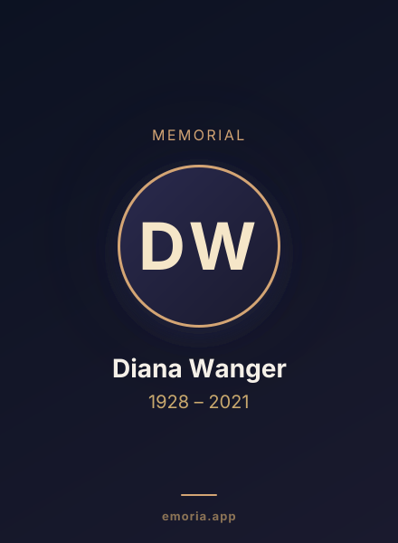 Memorial portrait of Diana Wanger